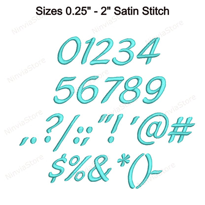 Blacklight Script Machine Embroidery Font, 15 sizes, 8 formats, BX Font, PE font, Monogram Alphabet Embroidery Designs