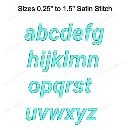 Block Italic Machine Embroidery Font, 15 sizes, 8 formats, BX Font, PE font, Monogram Alphabet Embroidery Designs