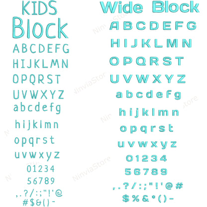 15 DST-Block-Stickschriftarten Bundle, Maschinenstickschrift DST, Alphabet-Stickdesign, DST-Schriftart für Stickerei, Maschinenstickmonogramm-Schriftart