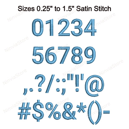 Block Medium Machine Embroidery Font, 15 sizes, 8 formats, BX Font, PE font, Monogram Alphabet Embroidery Designs