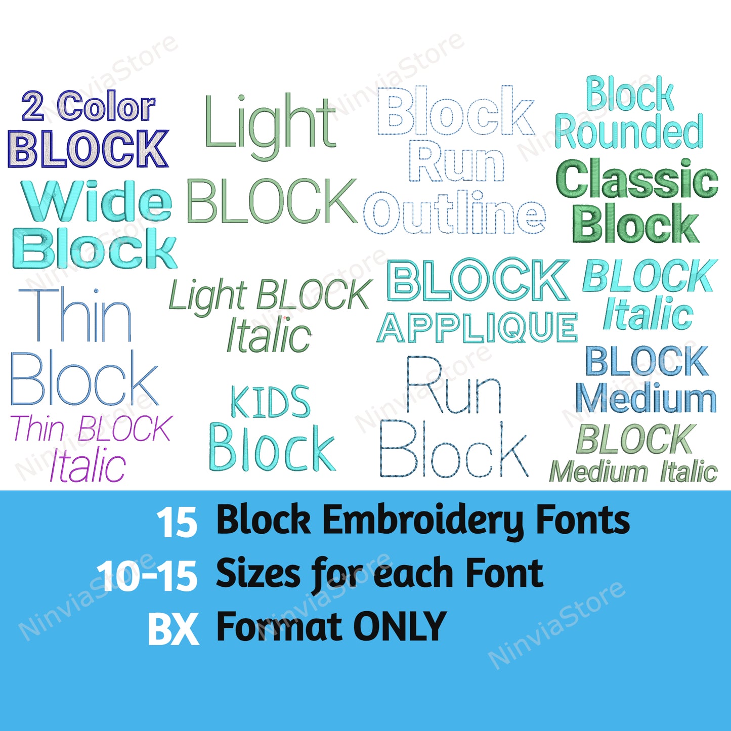 15 BX Block broderie polices Bundle, Machine broderie police BX, Alphabet broderie Design, police BX pour la broderie, Machine broderie monogramme police