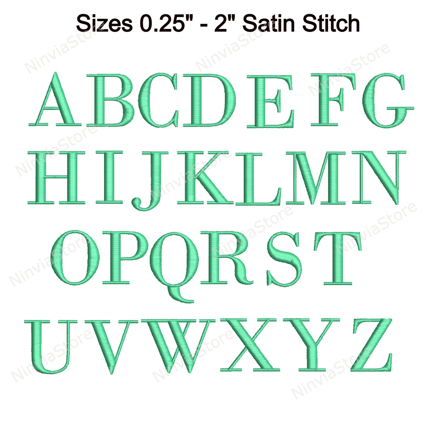 Bodoni Machine Embroidery Font, 15 sizes, 8 formats, BX Font, PE font, Monogram Alphabet Embroidery Designs