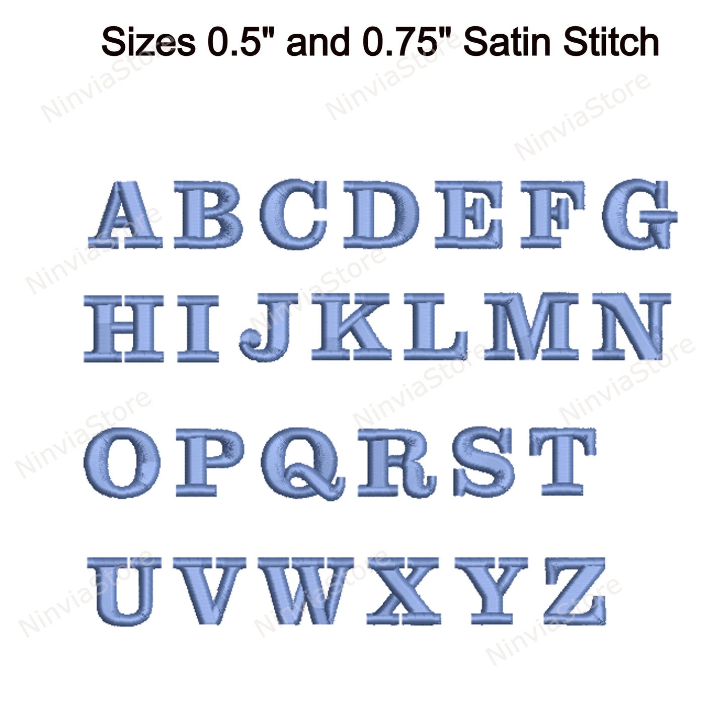 Bold Serif Machine Embroidery Font, 15 sizes, 8 formats, BX Font, PE font, Monogram Alphabet Embroidery Designs