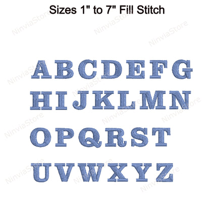 Bold Serif Machine Embroidery Font, 15 sizes, 8 formats, BX Font, PE font, Monogram Alphabet Embroidery Designs