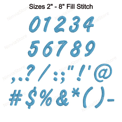 Book Script Machine Embroidery Font, 15 sizes, 8 formats, BX Font, PE font, Monogram Alphabet Embroidery Designs