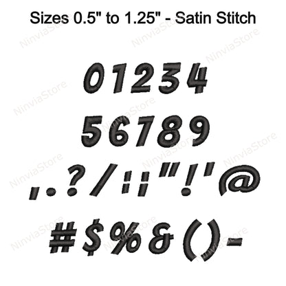 Calibri Maschinenstickschrift, 15 Größen, 8 Formate, BX-Schriftart, PE-Schriftart, Monogramm-Alphabet-Stickmotive