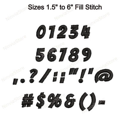 Calibri Maschinenstickschrift, 15 Größen, 8 Formate, BX-Schriftart, PE-Schriftart, Monogramm-Alphabet-Stickmotive