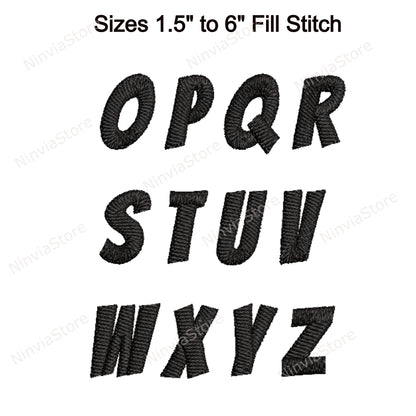 Calibri Maschinenstickschrift, 15 Größen, 8 Formate, BX-Schriftart, PE-Schriftart, Monogramm-Alphabet-Stickmotive