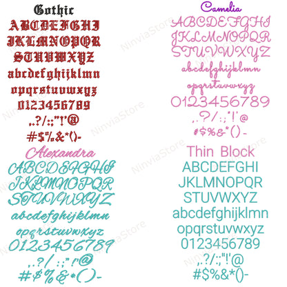 30 BX-Stickschriftarten in den Größen 0,75", 1,25" und 1,75", Maschinenstickschrift BX, Alphabet-Stickdesign, BX-Schriftarten für Stickereien, kleine Schriftarten