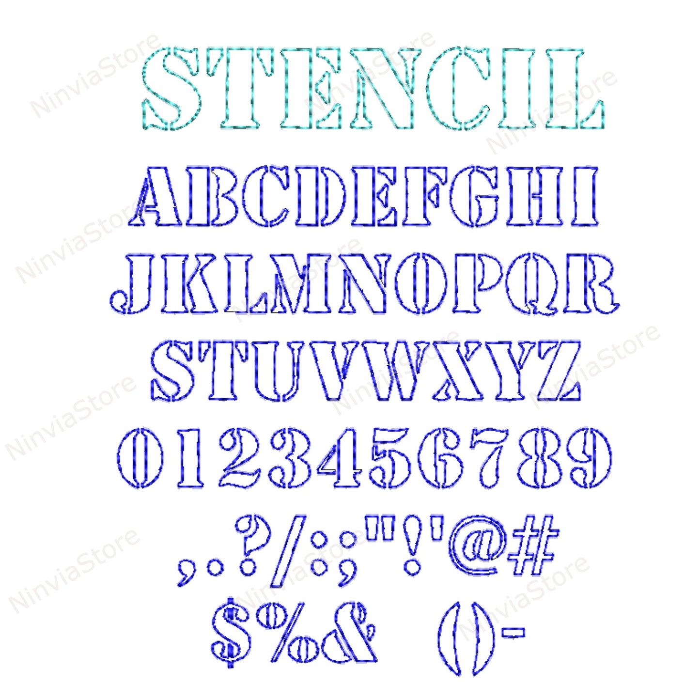 7 DST Bean Stitch Embroidery Fonts Bundle, Outline Run Stitch Machine Embroidery Font DST, Monogram Alphabet Broderie Design, College, Block DST police pour la broderie