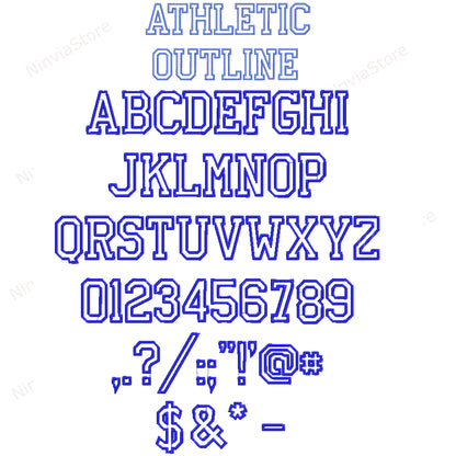 7 BX Outline Embroidery Fonts Bundle, Machine Embroidery Font BX, Alphabet Embroidery Design, BX font for Embroidery, Outline Monogram Font