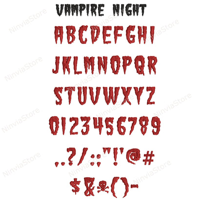 7 VIP Halloween Broderie Fonts Bundle, Kids Font VIP, Machine Broderie Font VIP, Spooky Alphabet Broderie Design, Police VIP pour la broderie