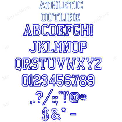 7 VIP Outline broderie polices Bundle, Machine broderie police VIP, Alphabet broderie Design, police VIP pour la broderie, contour monogramme police