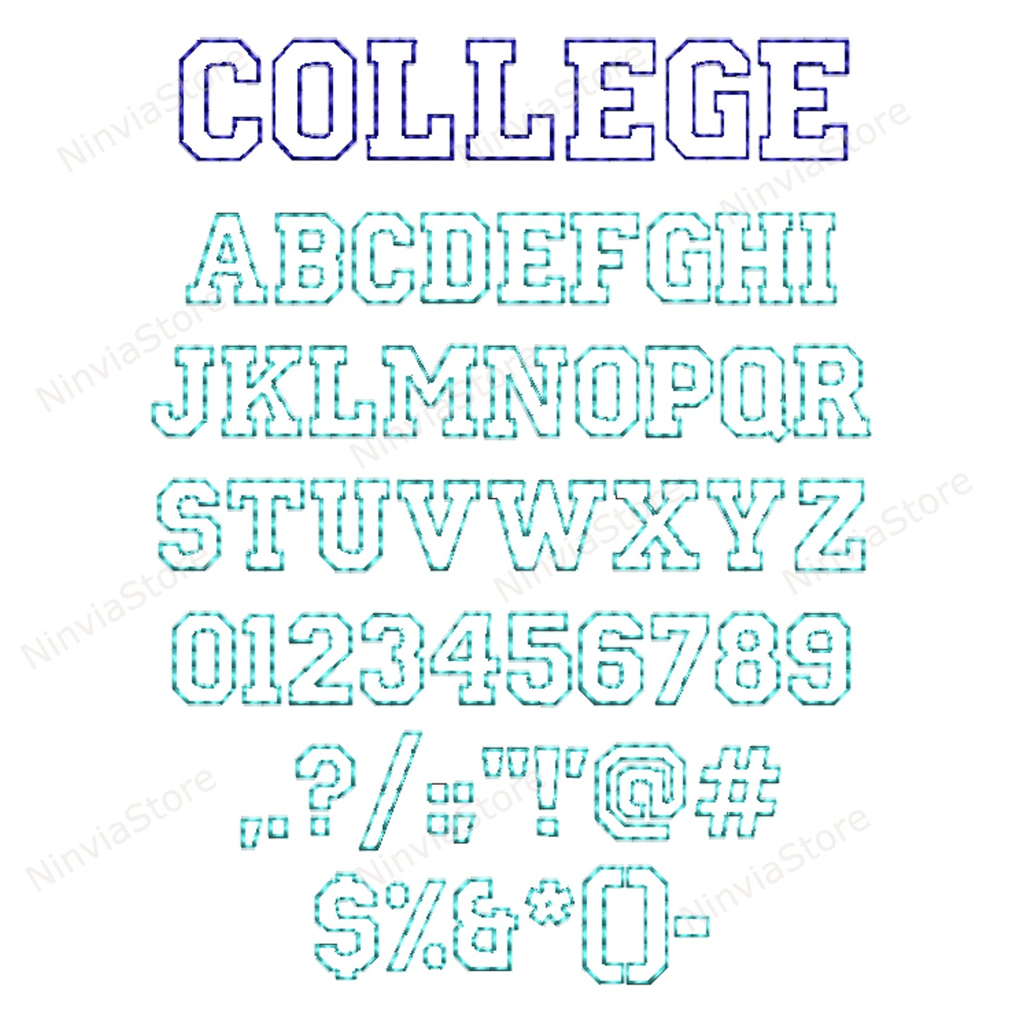 7 EXP Bean Stitch Embroidery Fonts Bundle, Outline Run Stitch Machine Broderie Font EXP, Monogram Alphabet Broderie Design, College, Block EXP police pour la broderie