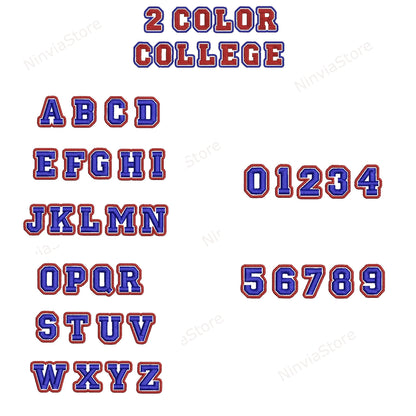 7 VIP Zweifarben-Stickschriftarten-Paket, VIP College Varsity Athletic Maschinenstickschrift VIP, Alphabet-Stickdesign, VIP-Schriftart für Stickerei, 2-Farben-Monogramm-Schriftart