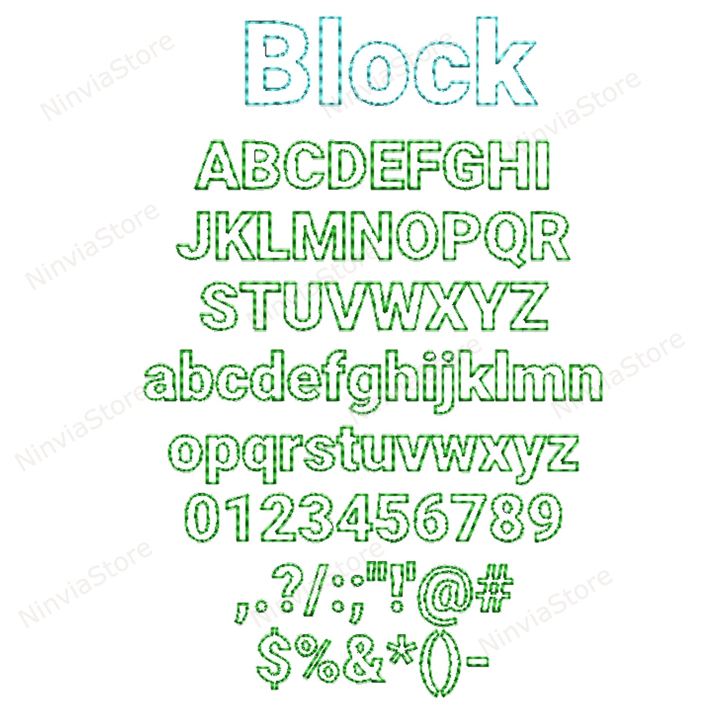 15 DST Block Embroidery Fonts Bundle, Alphabet Embroidery Design, Block Machine Embroidery Font DST, Monogram Font