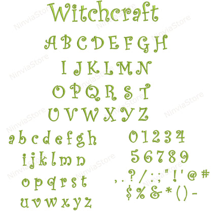 7 VIP-Halloween-Stickschriftarten-Paket, Kinderschriftart VIP, Maschinenstickschriftart VIP, gruseliges Alphabet-Stickdesign, VIP-Schriftart für Stickerei