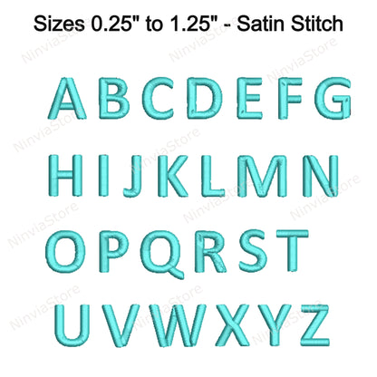 Calibri Bold Machine Embroidery Font, 15 sizes, 8 formats, BX Font, PE font, Monogram Alphabet Embroidery Design