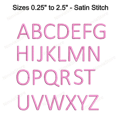 Calibri Light Machine Embroidery Font, 15 sizes, 8 formats, BX Font, PE font, Monogram Alphabet Embroidery Designs