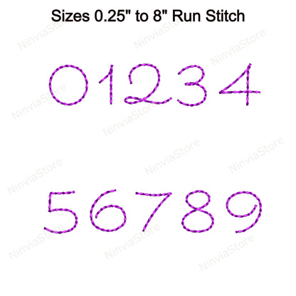 Camelia Bean Stitch Machine Embroidery Font, 15 sizes, 8 formats, Ballantines BX Font, Run Stitch Script, PE font