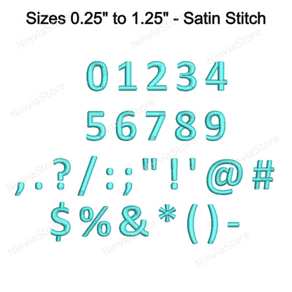 Calibri Bold Machine Embroidery Font, 15 sizes, 8 formats, BX Font, PE font, Monogram Alphabet Embroidery Design