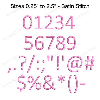 Calibri Light Machine Embroidery Font, 15 sizes, 8 formats, BX Font, PE font, Monogram Alphabet Embroidery Designs