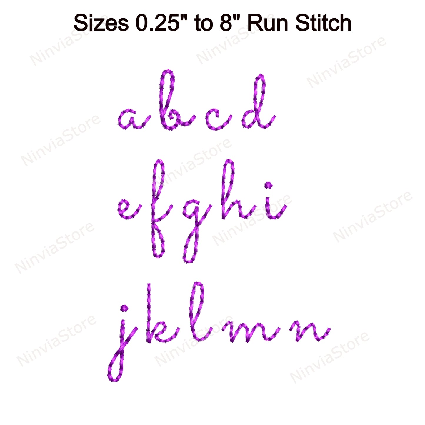 Camelia Bean Stitch Machine Embroidery Font, 15 sizes, 8 formats, Ballantines BX Font, Run Stitch Script, PE font