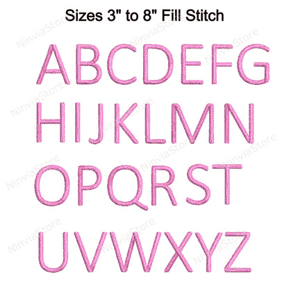 Calibri Light Machine Embroidery Font, 15 sizes, 8 formats, BX Font, PE font, Monogram Alphabet Embroidery Designs