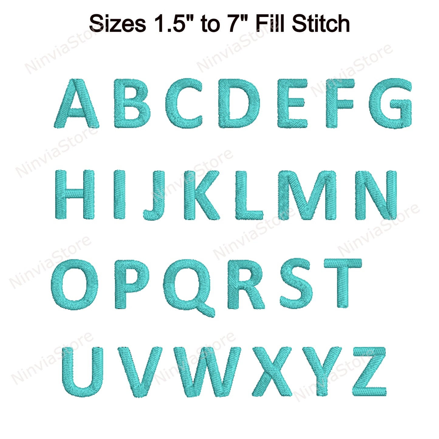 Calibri Bold Machine Embroidery Font, 15 sizes, 8 formats, BX Font, PE font, Monogram Alphabet Embroidery Design