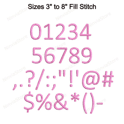 Calibri Light Machine Embroidery Font, 15 sizes, 8 formats, BX Font, PE font, Monogram Alphabet Embroidery Designs