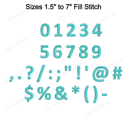 Calibri Bold Machine Embroidery Font, 15 sizes, 8 formats, BX Font, PE font, Monogram Alphabet Embroidery Design