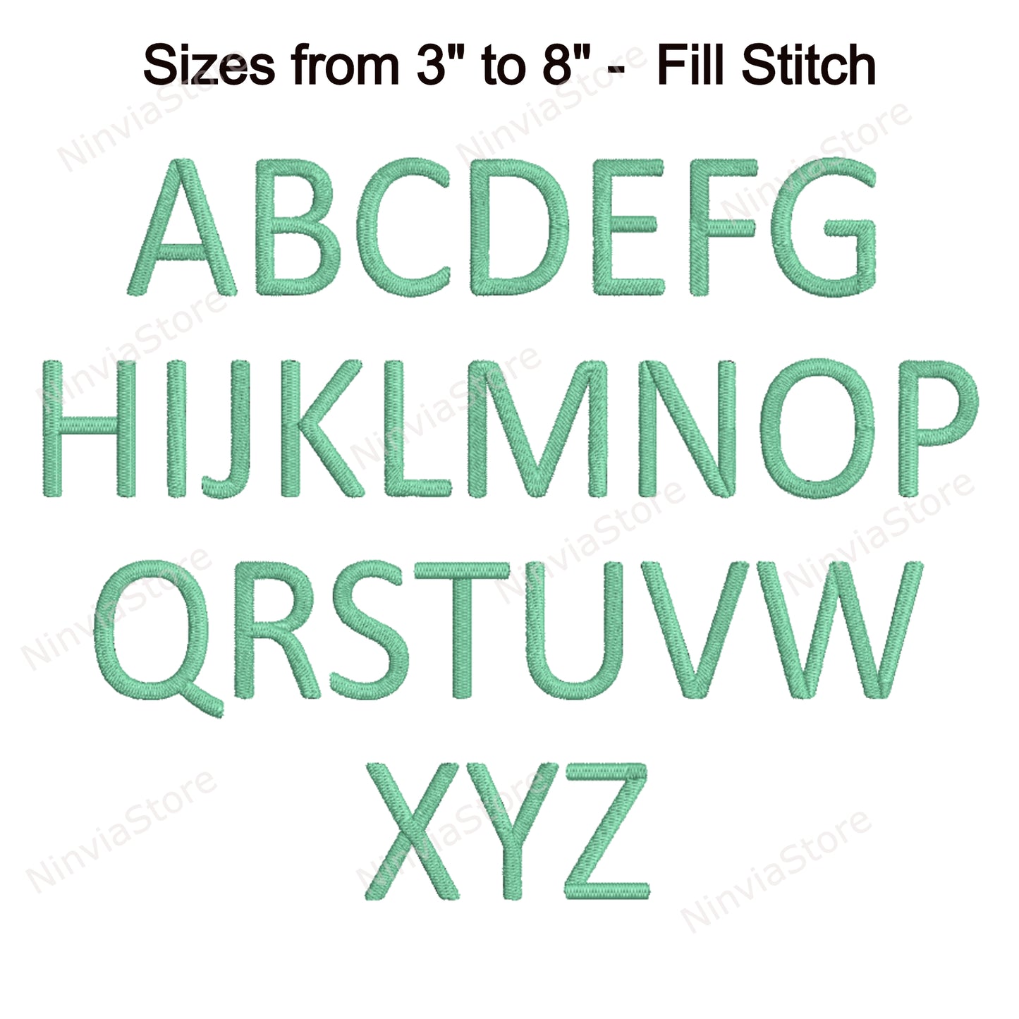 Calibri Machine Embroidery Font, 15 sizes, 8 formats, BX Font, PE font, Monogram Alphabet Embroidery Designs