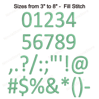 Calibri Machine Embroidery Font, 15 sizes, 8 formats, BX Font, PE font, Monogram Alphabet Embroidery Designs