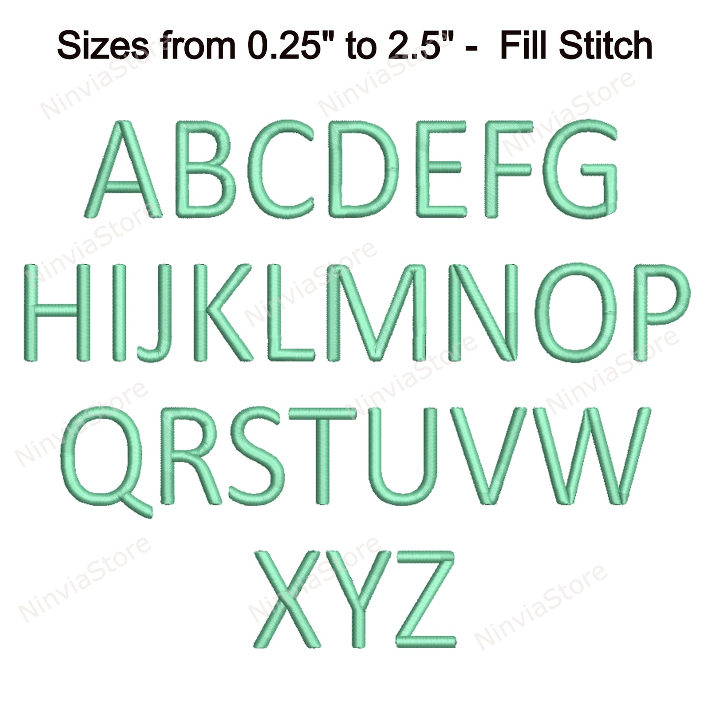 Calibri Machine Embroidery Font, 15 sizes, 8 formats, BX Font, PE font, Monogram Alphabet Embroidery Designs