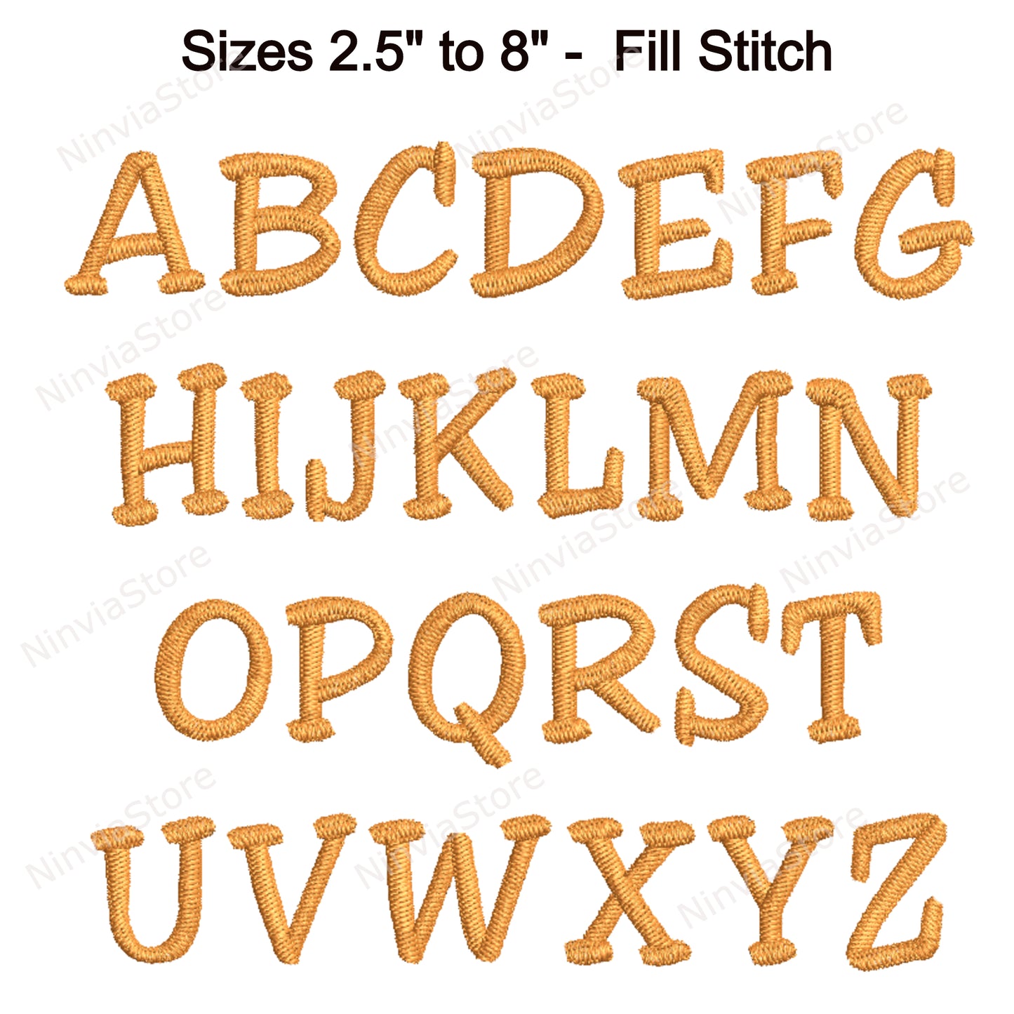 Casual Serif Machine Embroidery Font, 15 sizes, 8 formats, BX Font, PE font, Monogram Alphabet Embroidery Design