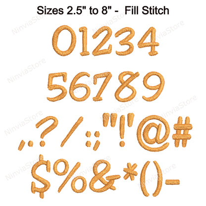 Casual Serif Machine Embroidery Font, 15 sizes, 8 formats, BX Font, PE font, Monogram Alphabet Embroidery Design