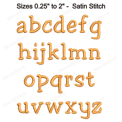 Casual Serif Machine Embroidery Font, 15 sizes, 8 formats, BX Font, PE font, Monogram Alphabet Embroidery Design