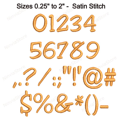 Casual Serif Machine Embroidery Font, 15 sizes, 8 formats, BX Font, PE font, Monogram Alphabet Embroidery Design