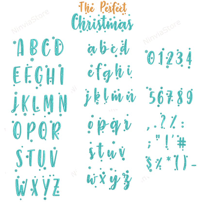 4 Christmas BX Embroidery Font Bundle, Holiday Font bx, Alphabet Embroidery Design, Machine Embroidery Font BX