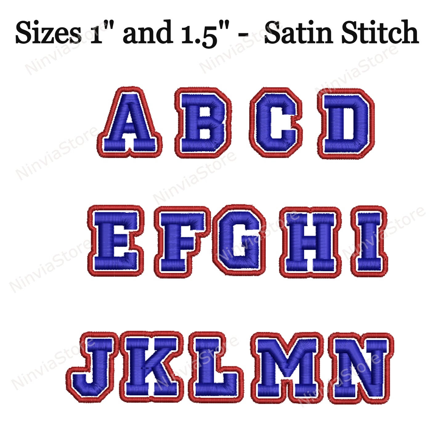 2 Color College Machine Embroidery Font, Varsity BX Font, PE font, Monogram Alphabet Embroidery Designs