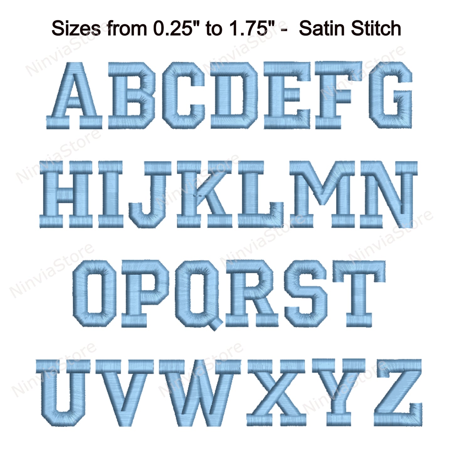 College Machine Embroidery Font, 15 sizes, 8 formats, BX Font, PE font, Monogram Alphabet Embroidery Designs