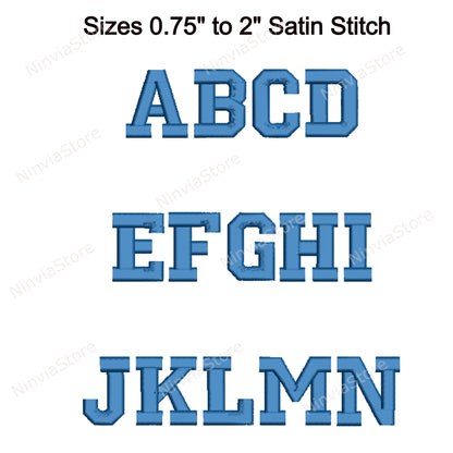 3D Foam College Embroidery Font, 3D Puff Foam Varsity BX Font, Monogram Alphabet Machine Embroidery Design, Athletic pe Font for Embroidery