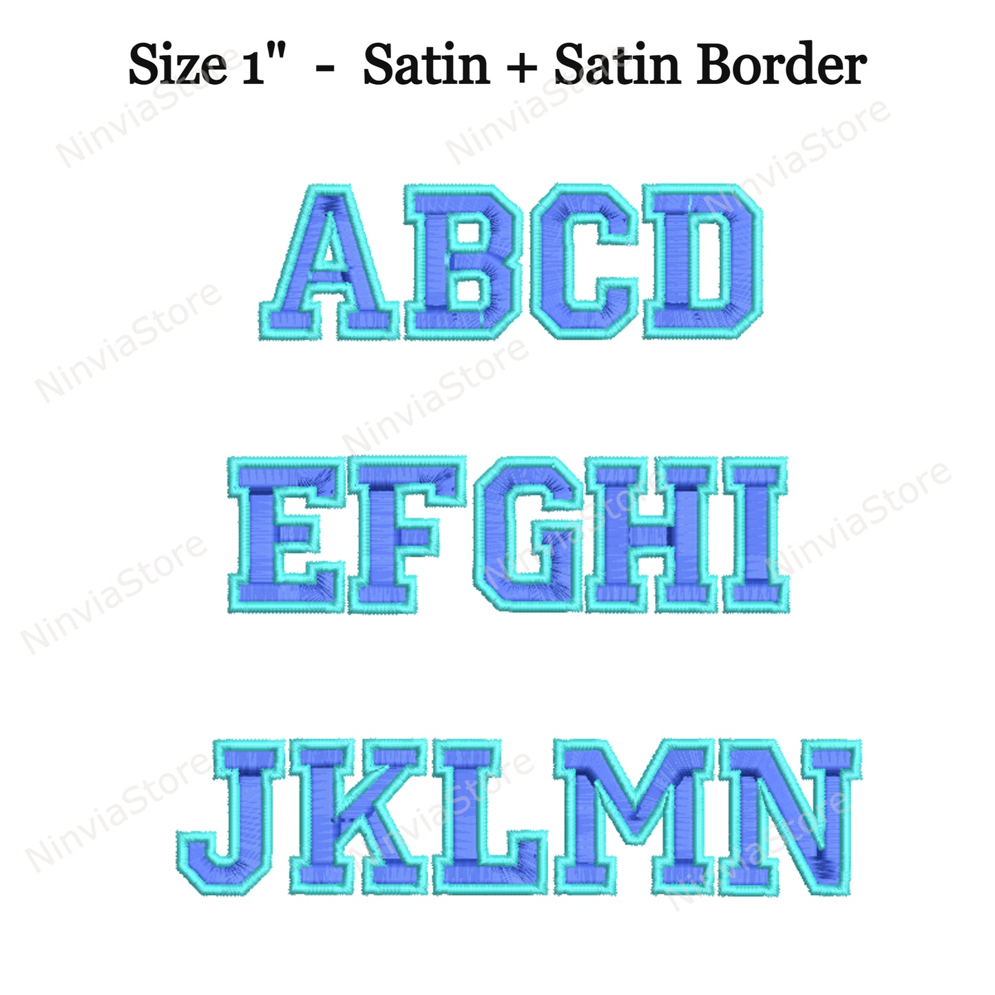 2 Color College Machine Embroidery Font, BX Font, PE font, Monogram Alphabet Embroidery Designs