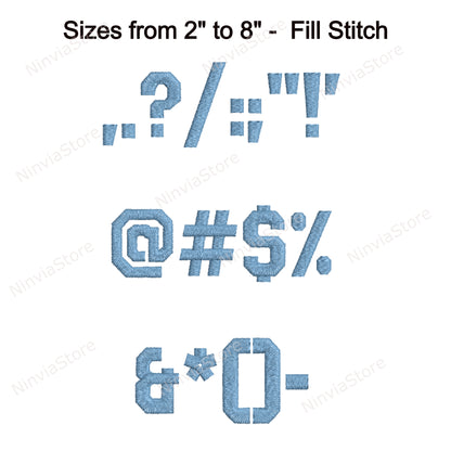 College Machine Embroidery Font, 15 sizes, 8 formats, BX Font, PE font, Monogram Alphabet Embroidery Designs