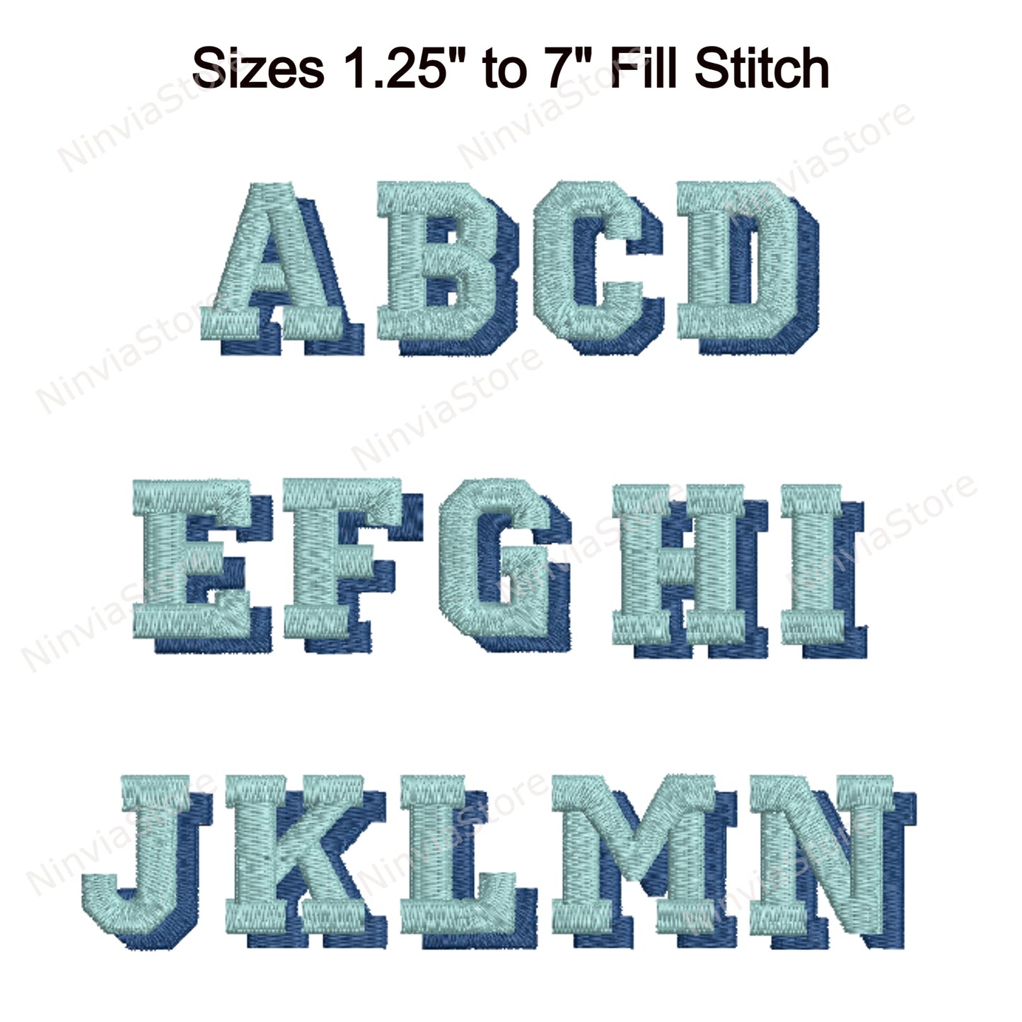 Police de broderie College Shadow Machine, 15 tailles, 8 formats, police BX, police PE, motifs de broderie Monogram Alphabet