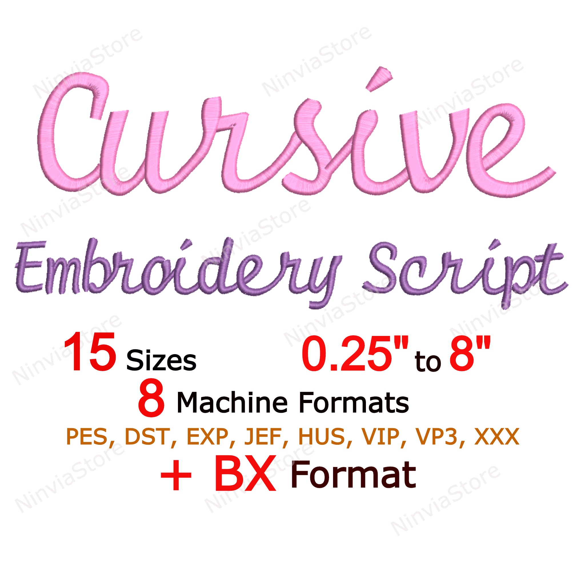 Cursive Script Machine Embroidery Font, Alphabet Embroidery Designs ...