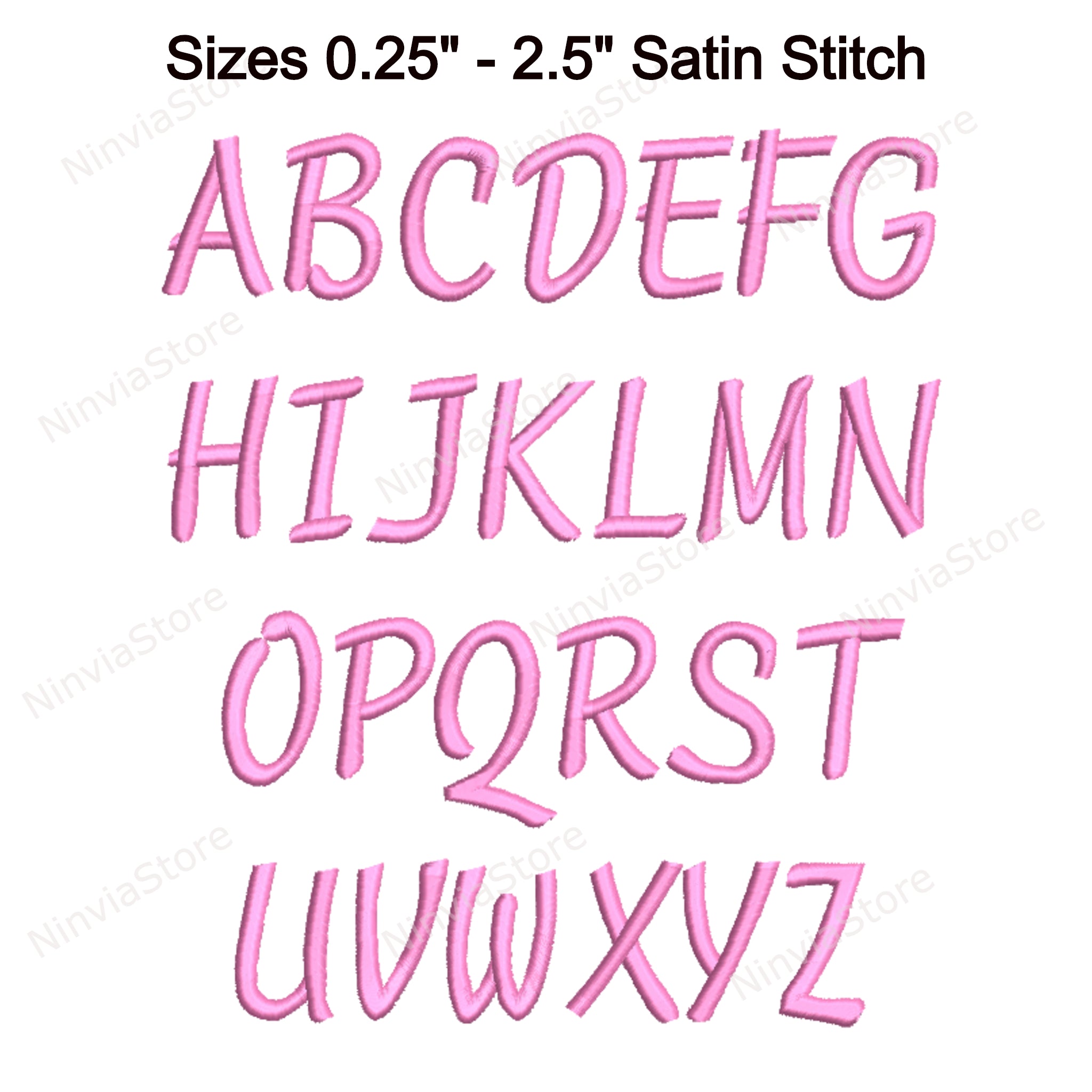 Cursive Script Machine Embroidery Font, Alphabet Embroidery Designs ...
