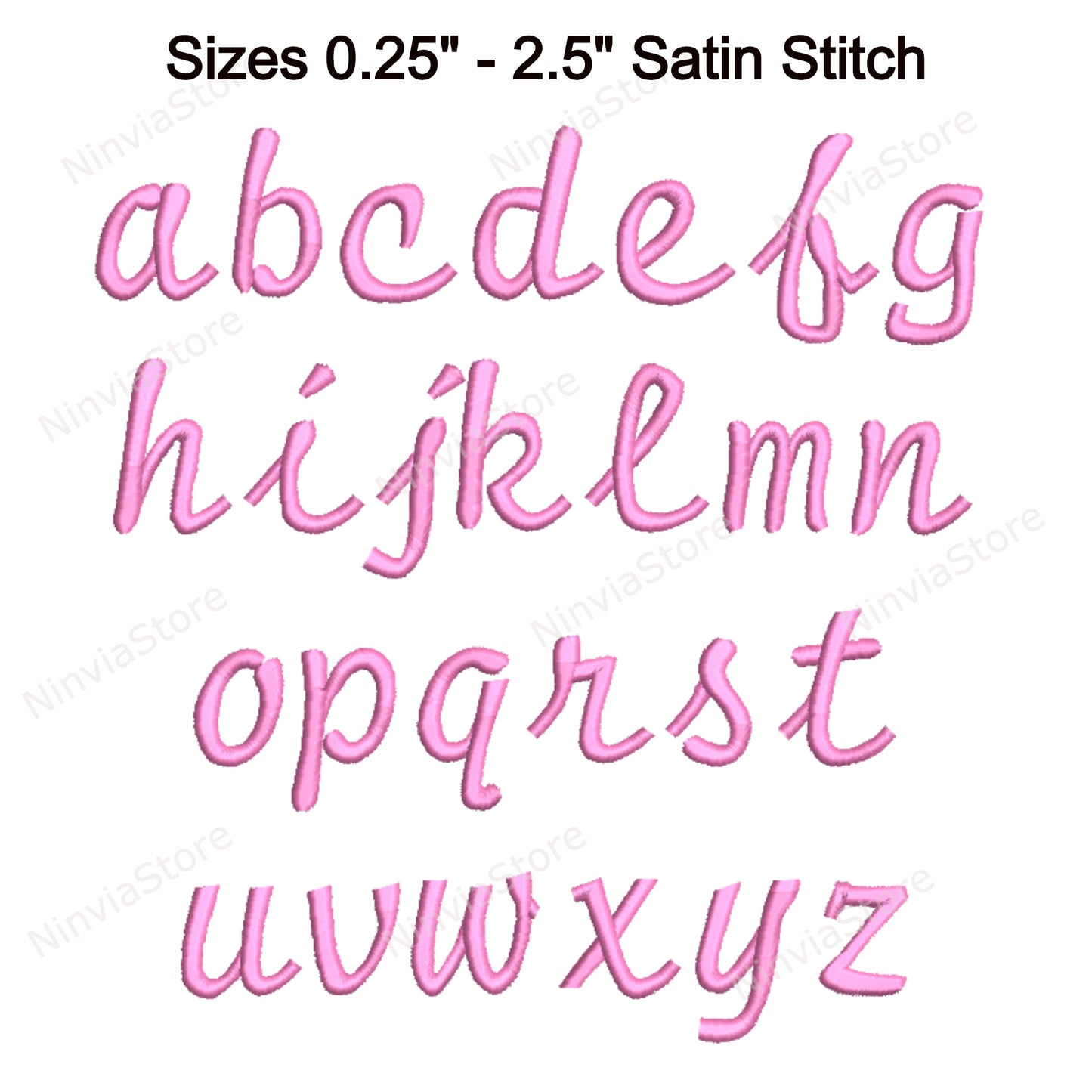 Cursive Script Machine Embroidery Font, 15 sizes, 8 formats, BX Font, Cursive PE font, Monogram Alphabet Embroidery Designs