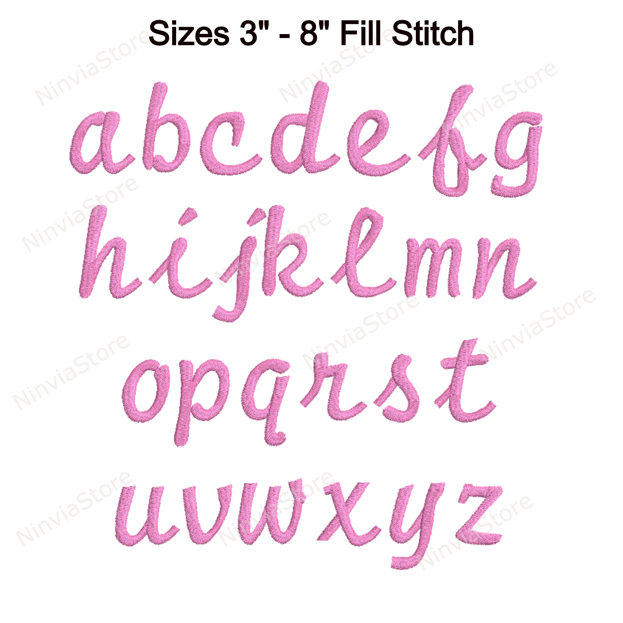Cursive Script Machine Embroidery Font, Alphabet Embroidery Designs ...