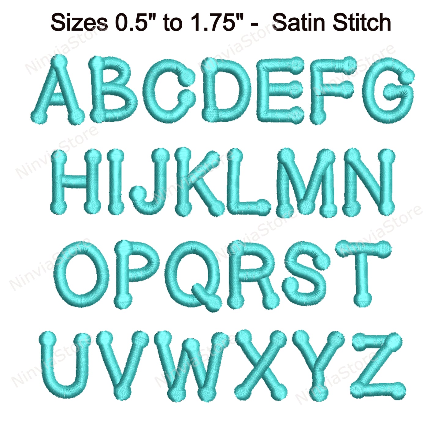 Dotty-Dot Machine Embroidery Font, 14 sizes, 8 formats, BX Font, PE font, Monogram Alphabet Embroidery Designs